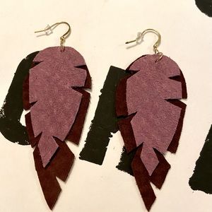 Leather earrings